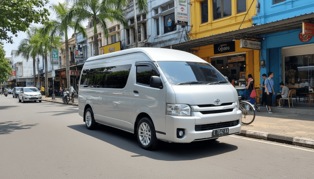 sewa mobil hiace majalengka 2026 termurah dari trusmi hiace
